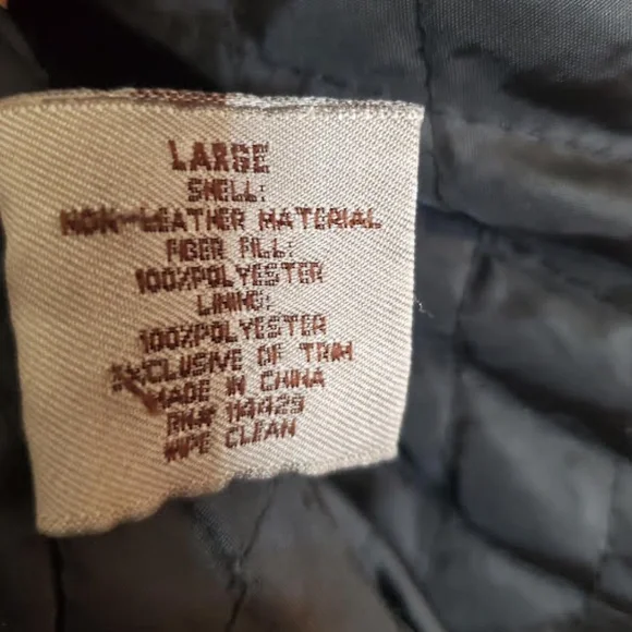 Vintage Mens Decree Faux Leather Distressed Bomber Jacket. Size Large. - Picture 5 of 11